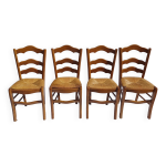 Ensemble de chaises pailles