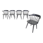 Ensemble de cinq chaises de salle  manger yngve ekstrom pour pastoe fh01, pays - bas 1960