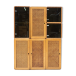 Ensemble de cubes en bois modulaires du milieu du sicle par derk jan de vries, italie, annes 1960