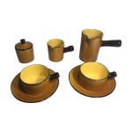 Ensemble djeuner poet laval tasses + pichets + pot sucre vintage
