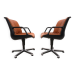 Ensemble de deux chaises de bureau fröscher par burkhard vogtherr, 1970 Ensemble de deux chaises de bureau fröscher par burkhard vogtherr, 1970