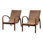 Ensemble de deux chaises en corde italiennes des années 1950 Ensemble de deux chaises en corde italiennes des années 1950