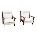 Ensemble de deux chaises longues brutalistes