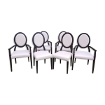 Ensemble fauteuils et chaises mdaillon design