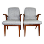 Ensemble de fauteuils et chaises vintage 300 - 123, design m. pucha?a - chevrons gris Ensemble de fauteuils et chaises vintage 300 - 123, design m. pucha?a - chevrons gris