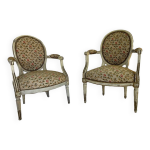 Ensemble de fauteuils médaillon époque louis xvi, 18ème Ensemble de fauteuils médaillon époque louis xvi, 18ème