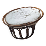 Ensemble fauteuils papasan & mamasan en rotin style bohme vintage