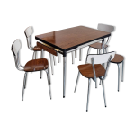 Ensemble formica chaises + table + buffet