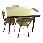 Ensemble formica vintage années 60 : buffet, table et 4 chaises Ensemble formica vintage années 60 : buffet, table et 4 chaises