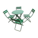 Ensemble de jardin table et chaises pliantes en métal Ensemble de jardin table et chaises pliantes en métal