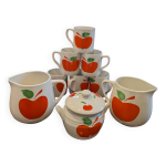 Ensemble mugs, pichets et sucrier granit