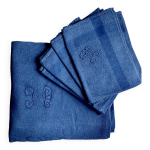 Ensemble nappe + 6 serviettes anciennes monogramm�es jd