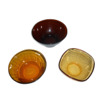 Ensemble petit - djeuner 1 bol et 2 ramequins en verre