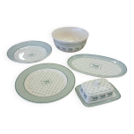 Ensemble plats, saladier, beurrier genevive lethu