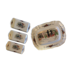 Ensemble plat de service & 3 plats  foie gras obernai