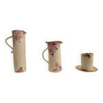 Ensemble porcelaine florale habulous - 4 pi�ces fait main