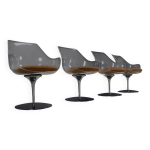 Ensemble de quatre chaises champagne par estelle & erwine laverne, france 1956