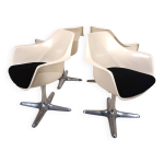 Ensemble de quatre chaises de salle à manger arkana 116 par maurice burke, 1960 Ensemble de quatre chaises de salle à manger arkana 116 par maurice burke, 1960