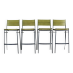 Ensemble de quatre tabourets de bar par tito agnoli pour pierantonio bonacina