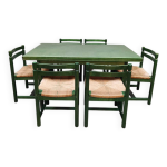 Ensemble de salle � manger vintage en bois avec table et chaises asko