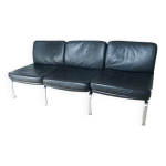 Ensemble de salon cuir noir knoll 3 + 2 + 1 pl. Ensemble de salon cuir noir knoll 3 + 2 + 1 pl.