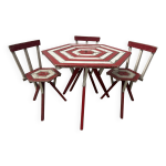 Ensemble de salon de jardin en hetre laqu� xx si�cle