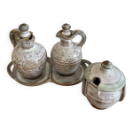 Ensemble sel, poivre moutarde en grs