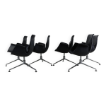 Ensemble de six chaises de confrence / salle  manger preben fabricius et jrgen kastholm