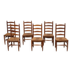 Ensemble de six chaises de salle � manger fran�aises