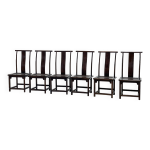 Ensemble de six lgantes chaises de salle  manger en chne
