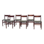 Ensemble de six élégantes chaises de salle à manger italiennes Ensemble de six élégantes chaises de salle à manger italiennes