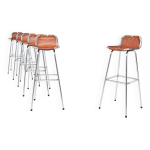 Ensemble de six tabourets de bar charlotte perriand station de ski des arcs france 1960 Ensemble de six tabourets de bar charlotte perriand station de ski des arcs france 1960