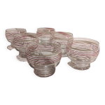 Ensemble de six verres franais vintage  liqueur