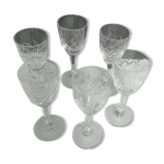 Ensemble de six verres à liqueur en cristal de lorraine Ensemble de six verres à liqueur en cristal de lorraine