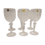 Ensemble de six verres  vin en cristal de bohme