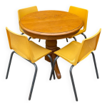 Ensemble table et 4 chaises vintage annes 70