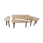 Ensemble de tables basses en ch�ne clair huil�