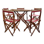 Ensemble de terrasse d'ext�rieur authentique fran�ais, 5 chaises et une table
