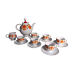 Ensemble � th� schumann arzberg allemand en porcelaine serti en orange et jaune