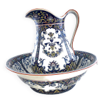 Ensemble de toilette pichet bassine rouen jules viellard 19eme Ensemble de toilette pichet bassine rouen jules viellard 19eme