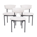 Ensemble de trois chaises hollandaises blanches alpha conçues par rudolf wolf, années 1960 Ensemble de trois chaises hollandaises blanches alpha conçues par rudolf wolf, années 1960