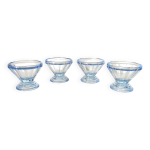 Ensemble de verres, coupe, glace, trou normand,  vin cuits, digestifs , art dco, bleu