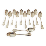 Ercuis - srie de 12 cuillres de table modle sully - en mtal argent