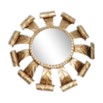 Espejo de pared, espejo sol, espejo de hojas. miroir soleil. espejo espagnol, sunburst espagnol