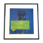 Estampe originale peinture abstraite signe maya memin, annes 90