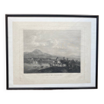 Estampe  le rappel des chasseurs  de jean mathieu d'aprs carel dujardin c. 1780