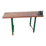 Établi d'atelier industriel table travail bois métal Établi d'atelier industriel table travail bois métal