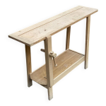 �tabli en bois massif avec rangement