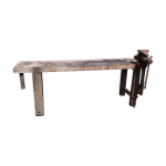 tabli de menuisier ancien en chne massif avec tau de sol