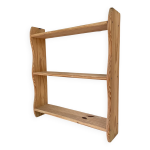 Etagere 3 plateaux bois brut vintage
